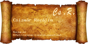 Csizmár Rozália névjegykártya
