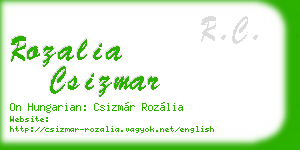 rozalia csizmar business card