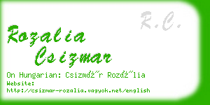 rozalia csizmar business card